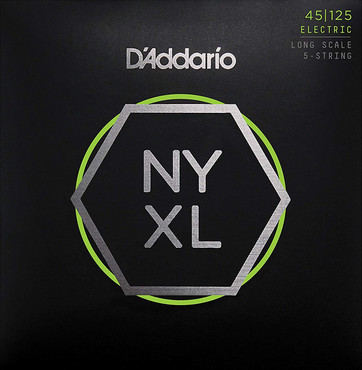 D'Addario NYXL45125 Long Scale Light Top Medium Bottom 5-String (45-125) 0