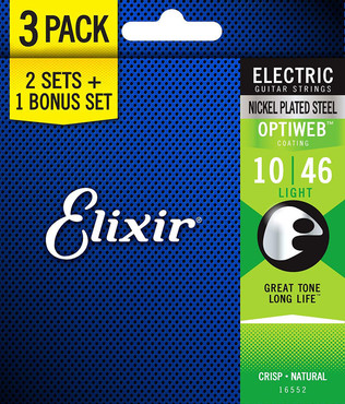 Elixir Optiweb 16552 Light 3 Pack (10-46) 0